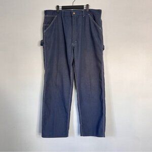 Vtg Toughskins Union Made Work Pants Triple Stitched Carpenter Jeans Men's 38x30